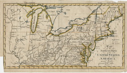 Map of Northern Parts of US Bradley ca1800 M8